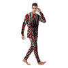 Spider Tie Dye Red And Black Print Men's Pajamas-grizzshop