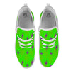 Spider Web Green And Purple Print Pattern White Athletic Shoes-grizzshop