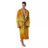 Spider Web Halloween Print Men's Robe-grizzshop