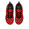 Spider Web White And Red Print Pattern Black Sneaker-grizzshop