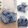 Spiral Blue Swirl Tie Die Armchair Cover-grizzshop