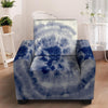 Spiral Blue Swirl Tie Die Armchair Cover-grizzshop