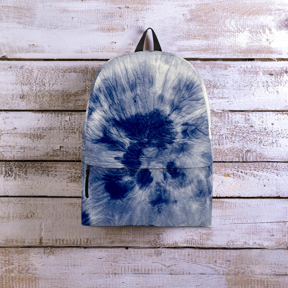 Spiral Blue Swirl Tie Die Backpack-grizzshop