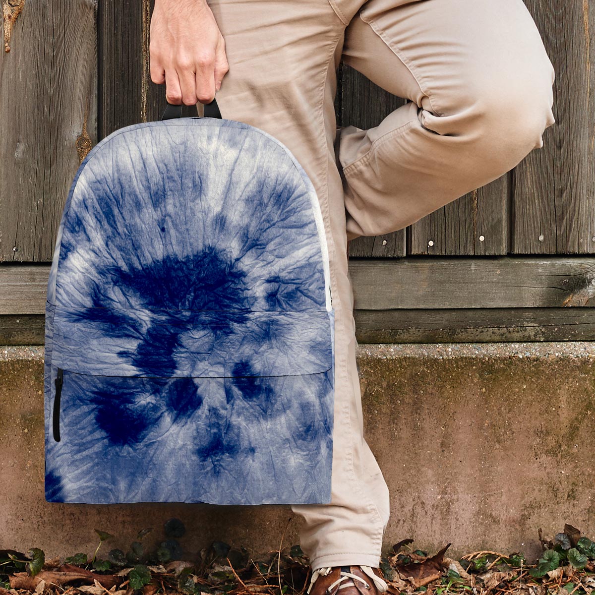 Spiral Blue Swirl Tie Die Backpack-grizzshop