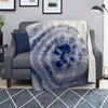 Spiral Blue Swirl Tie Die Blanket-grizzshop