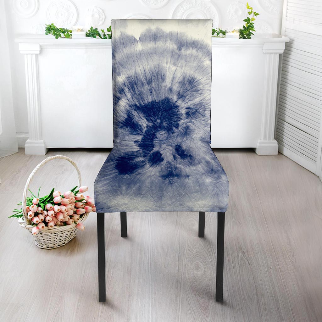Spiral Blue Swirl Tie Die Chair Cover-grizzshop