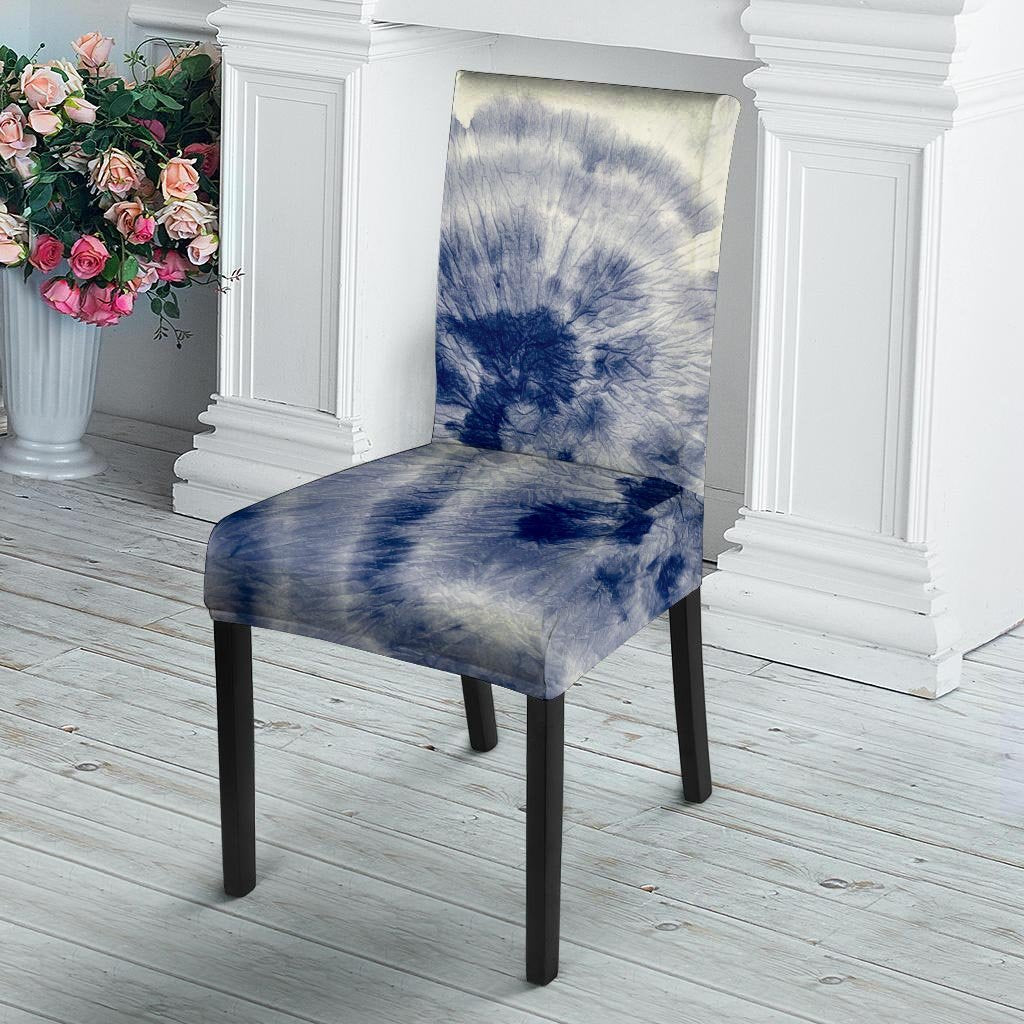 Spiral Blue Swirl Tie Die Chair Cover-grizzshop