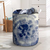 Spiral Blue Swirl Tie Die Laundry Basket-grizzshop