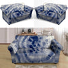 Spiral Blue Swirl Tie Die Loveseat Cover-grizzshop