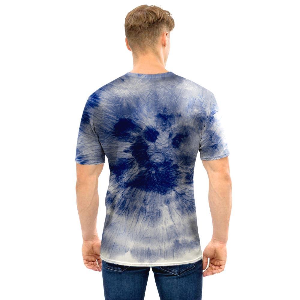 Spiral Blue Swirl Tie Die Men T Shirt-grizzshop