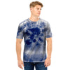 Spiral Blue Swirl Tie Die Men T Shirt-grizzshop