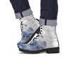 Spiral Blue Swirl Tie Die Men's Boots-grizzshop