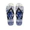 Spiral Blue Swirl Tie Die Men's Flip Flops-grizzshop