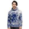 Spiral Blue Swirl Tie Die Men's Hoodie-grizzshop