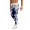 Spiral Blue Swirl Tie Die Men's Leggings-grizzshop