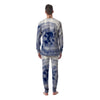 Spiral Blue Swirl Tie Die Men's Pajamas-grizzshop