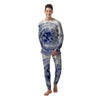 Spiral Blue Swirl Tie Die Men's Pajamas-grizzshop