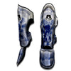 Spiral Blue Swirl Tie Die Muay Thai Shin Guard-grizzshop