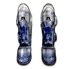 Spiral Blue Swirl Tie Die Muay Thai Shin Guard-grizzshop