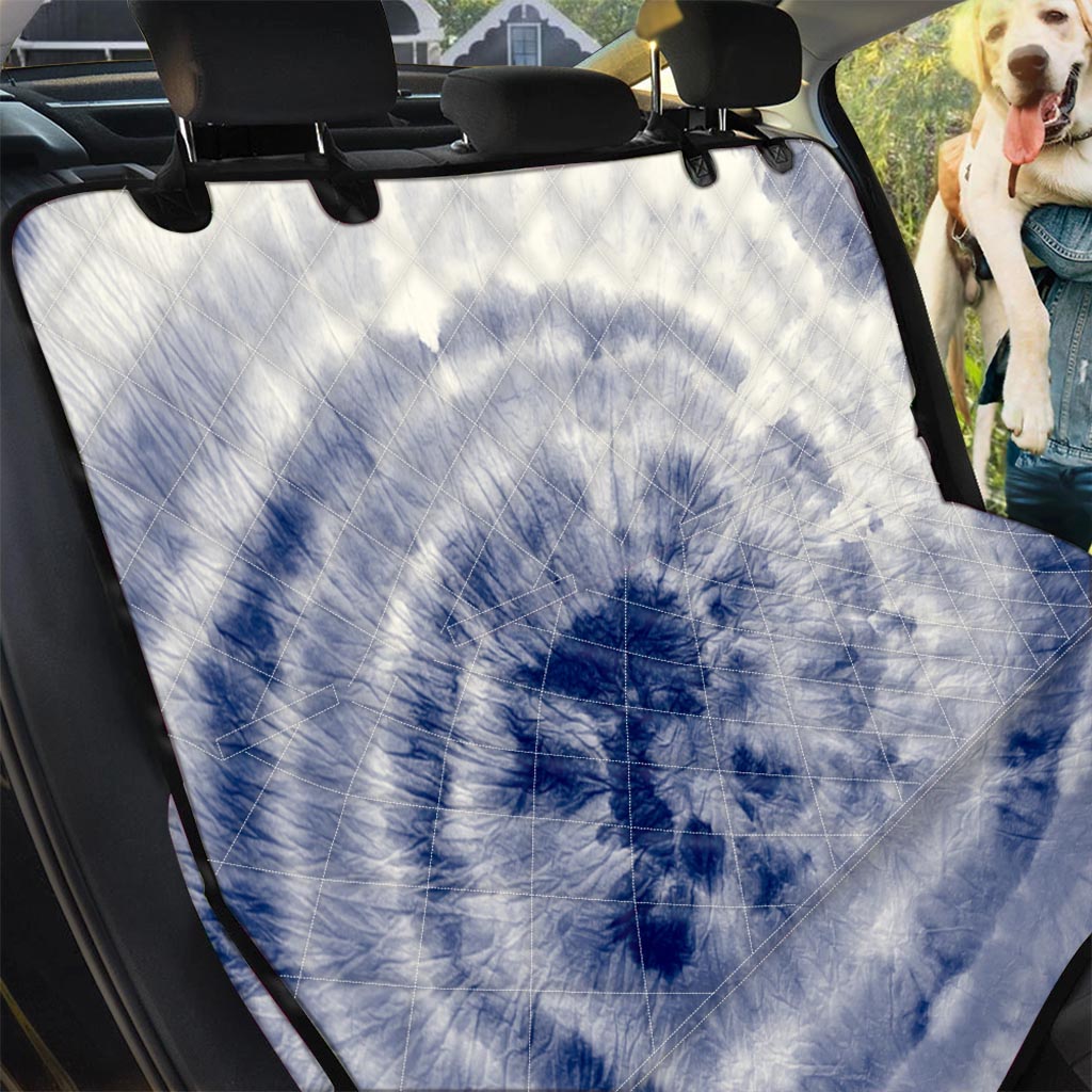 Spiral Blue Swirl Tie Die Pet Car Seat Cover-grizzshop