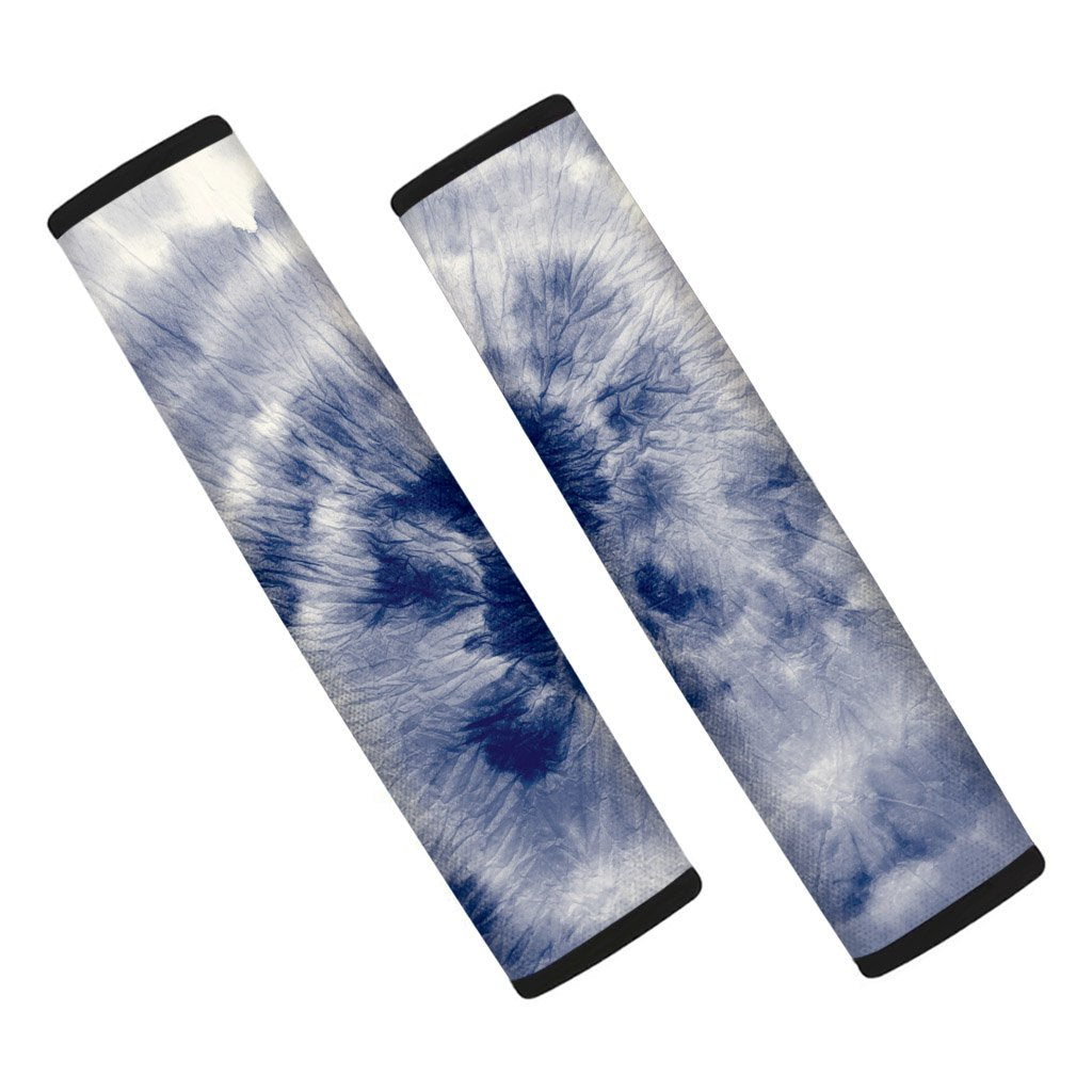 Spiral Blue Swirl Tie Die Seat Belt Cover-grizzshop