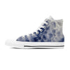 Spiral Blue Swirl Tie Die Women's High Top Shoes-grizzshop