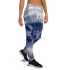 Spiral Blue Swirl Tie Die Women's Joggers-grizzshop