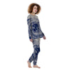 Spiral Blue Swirl Tie Die Women's Pajamas-grizzshop