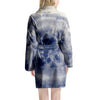 Spiral Blue Swirl Tie Die Women's Robe-grizzshop