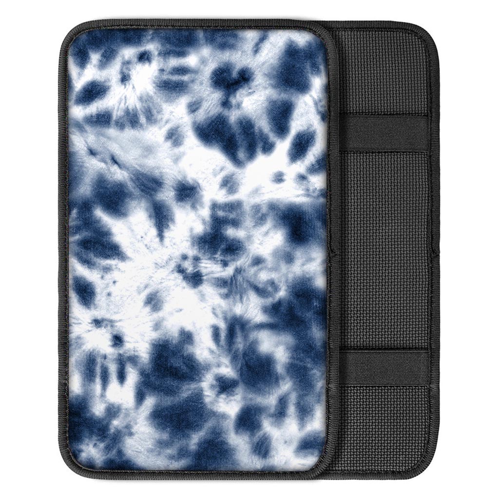 Spiral Blue Tie Dye Car Console Cover-grizzshop