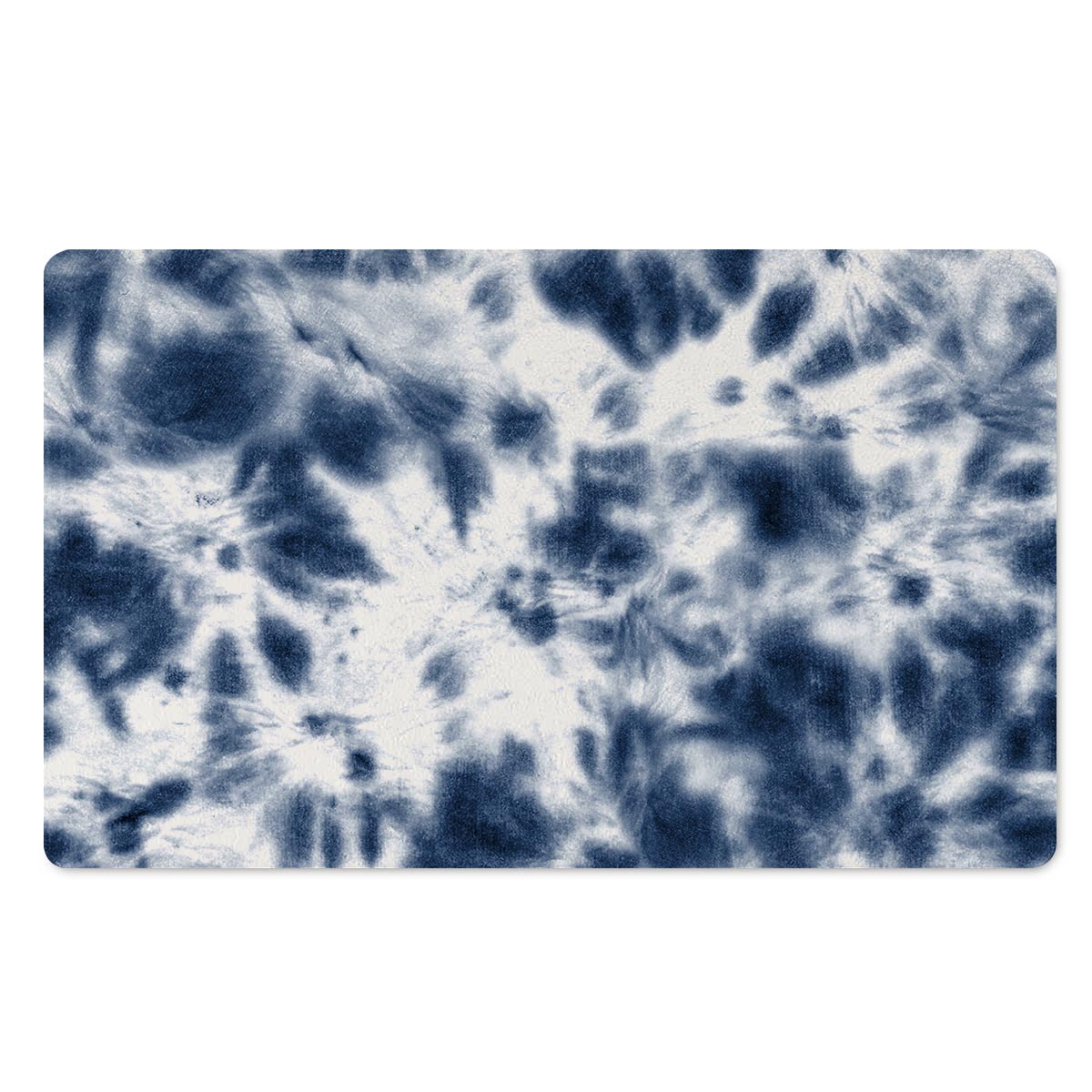 Spiral Blue Tie Dye Door Mat-grizzshop