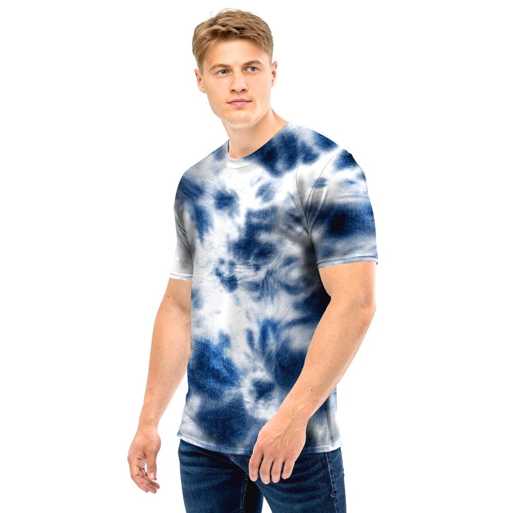 Spiral Blue Tie Dye Men T Shirt-grizzshop