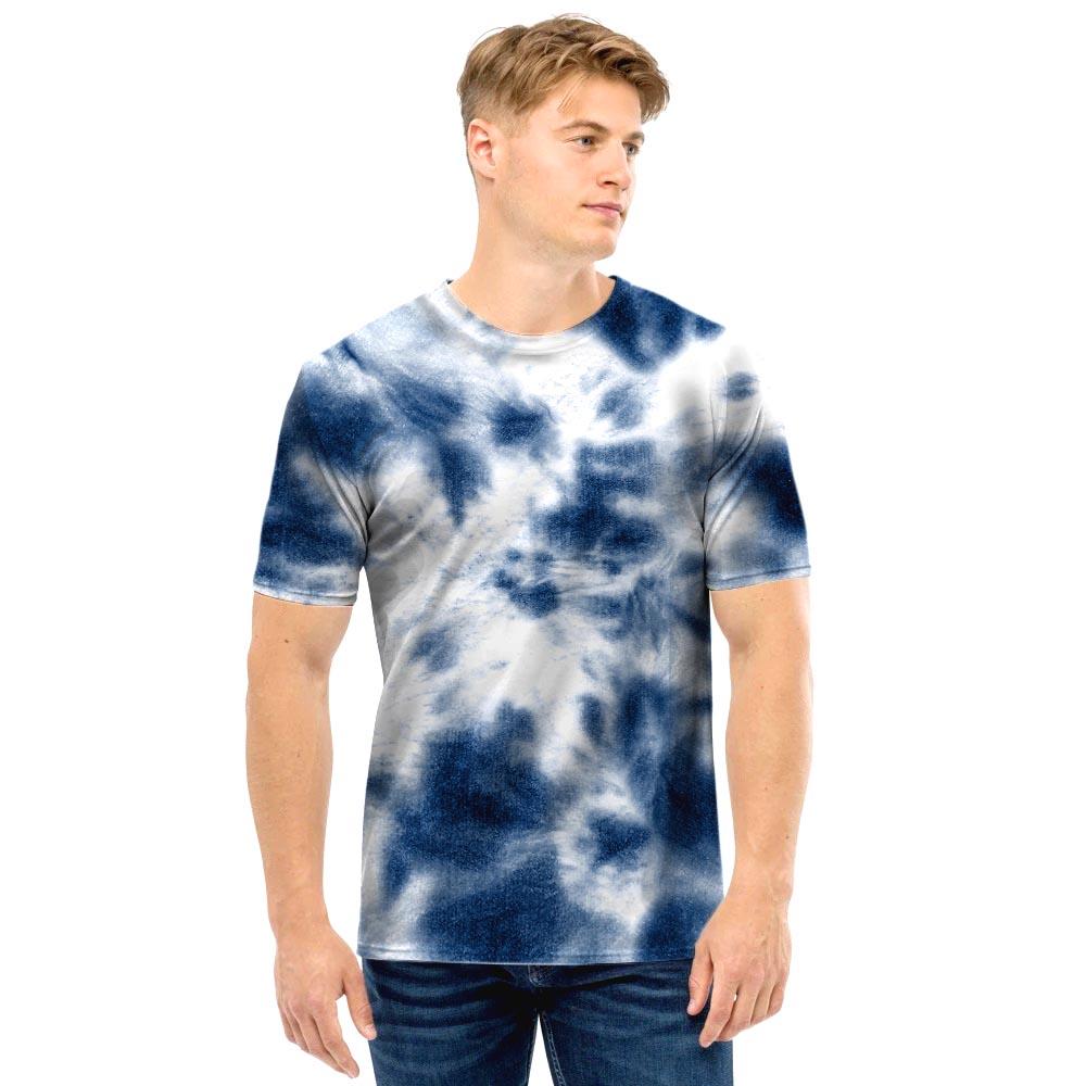 Spiral Blue Tie Dye Men T Shirt-grizzshop