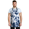 Spiral Blue Tie Dye Men's Apron-grizzshop