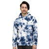 Spiral Blue Tie Dye Men's Hoodie-grizzshop