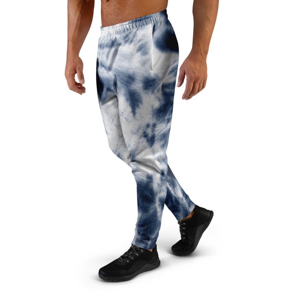 Spiral Blue Tie Dye Men's Joggers-grizzshop