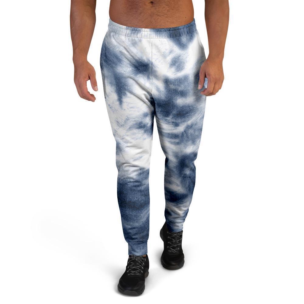Spiral Blue Tie Dye Men's Joggers-grizzshop