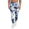 Spiral Blue Tie Dye Men's Leggings-grizzshop