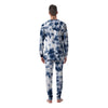 Spiral Blue Tie Dye Men's Pajamas-grizzshop