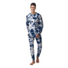 Spiral Blue Tie Dye Men's Pajamas-grizzshop