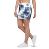 Spiral Blue Tie Dye Mini Skirt-grizzshop