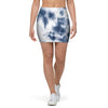 Spiral Blue Tie Dye Mini Skirt-grizzshop