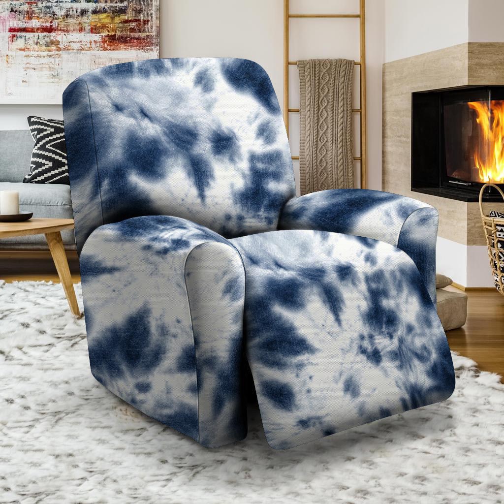 Spiral Blue Tie Dye Recliner Cover-grizzshop