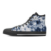 Spiral Blue Tie Dye Women's High Top Shoes-grizzshop