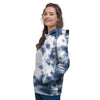 Spiral Blue Tie Dye Women's Hoodie-grizzshop