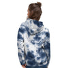 Spiral Blue Tie Dye Women's Hoodie-grizzshop