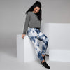 Spiral Blue Tie Dye Women's Joggers-grizzshop