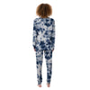 Spiral Blue Tie Dye Women's Pajamas-grizzshop