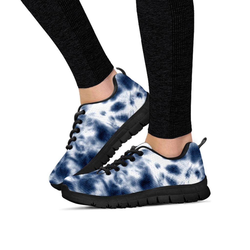 Spiral Blue Tie Dye Women's Sneakers-grizzshop