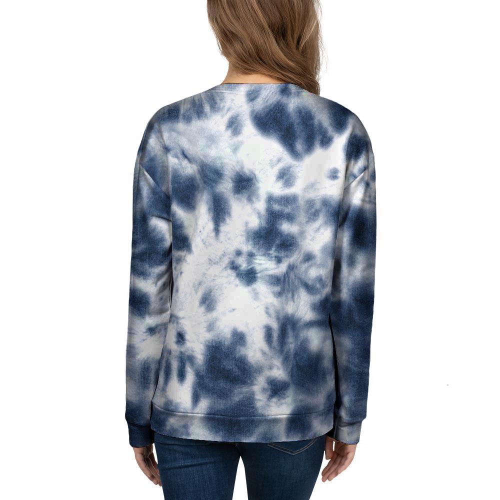 Spiral Blue Tie Dye Women's Sweatshirt-grizzshop